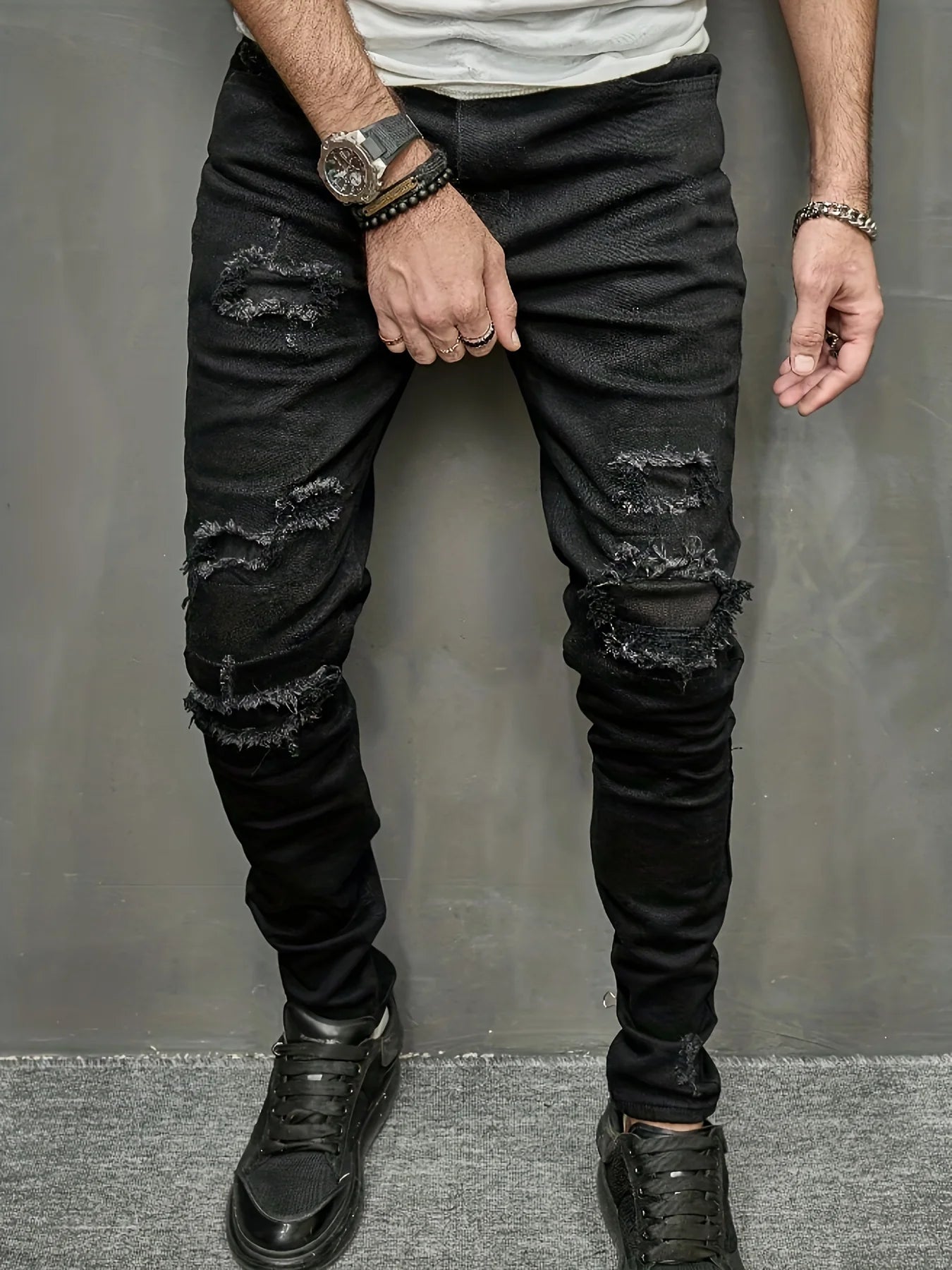 Men's Slim Ripped Jeans